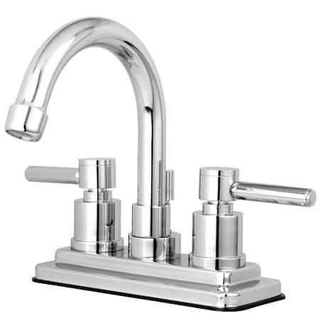 Kingston Brass KS8661DL Concord 4" Centerset Bathroom Faucet W/ Brass Pop-Up, Chrome KS8661DL